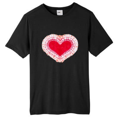 Red & Pink Heart Tie Dye Valentines Day Tall Fusion ChromaSoft Performance T-Shirt