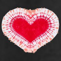 Red & Pink Heart Tie Dye Valentines Day Beanie