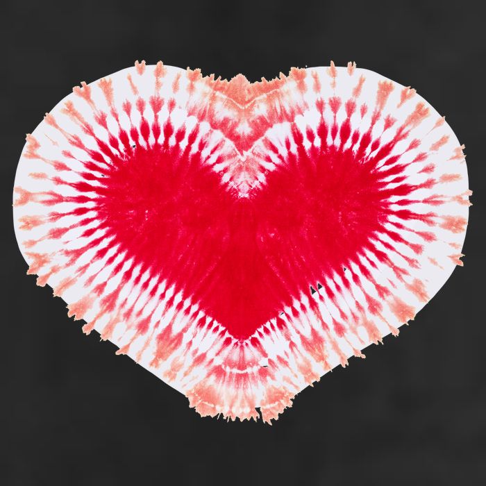 Red & Pink Heart Tie Dye Valentines Day Beanie