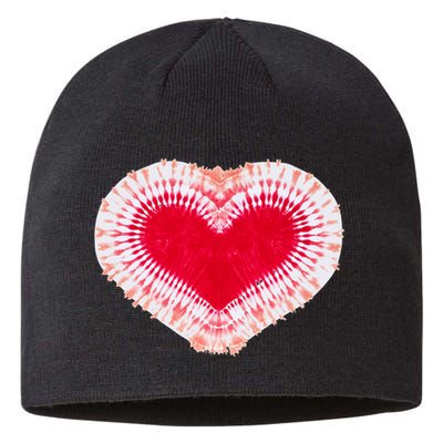 Red & Pink Heart Tie Dye Valentines Day Sustainable Beanie