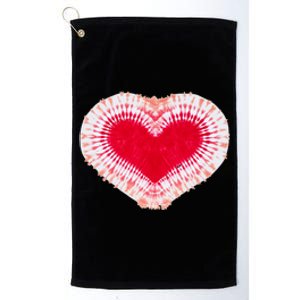 Red & Pink Heart Tie Dye Valentines Day Platinum Collection Golf Towel