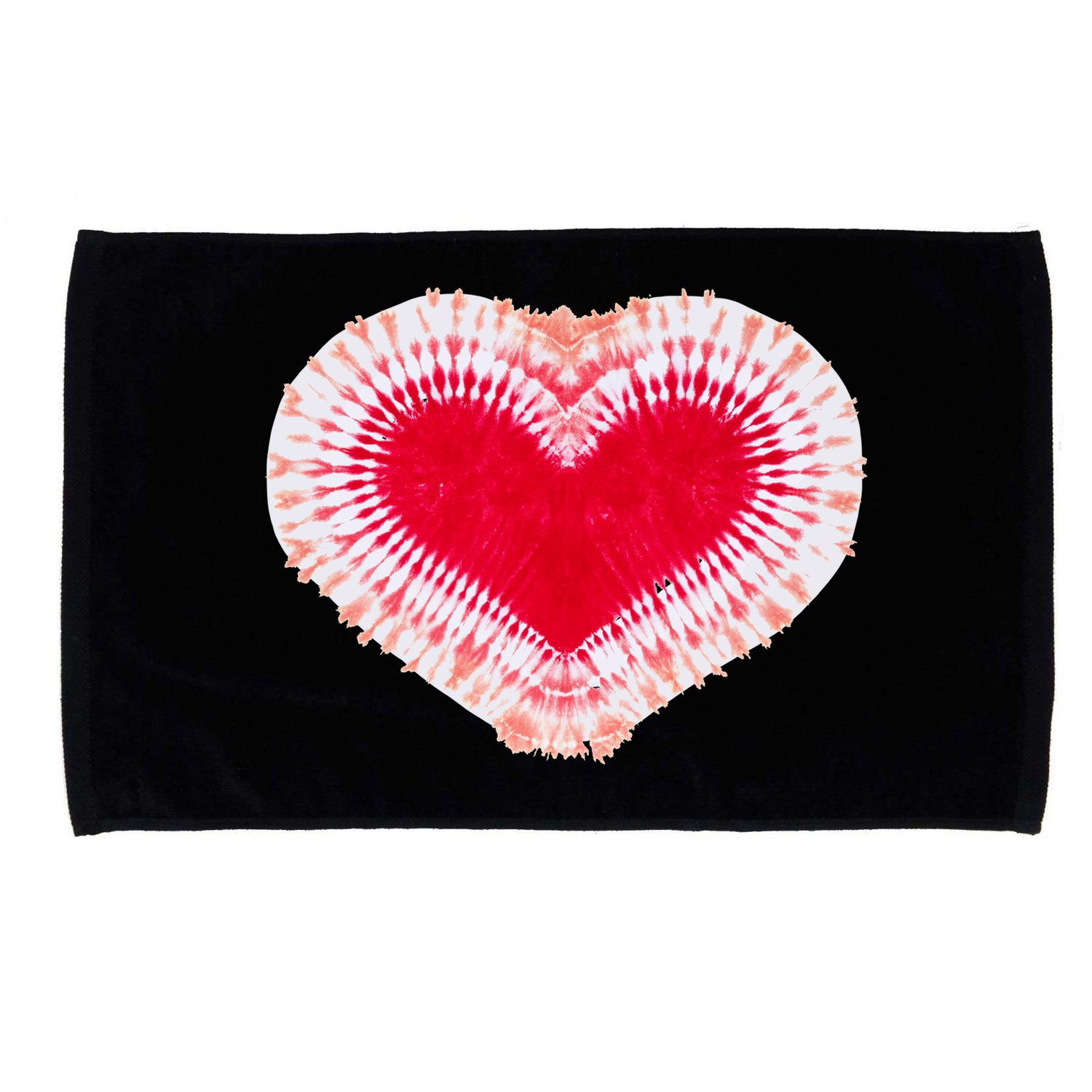 Red & Pink Heart Tie Dye Valentines Day Microfiber Hand Towel