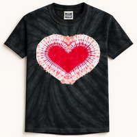 Red & Pink Heart Tie Dye Valentines Day Kids Tie-Dye T-Shirt