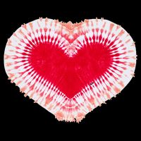 Red & Pink Heart Tie Dye Valentines Day Kids Tie-Dye T-Shirt