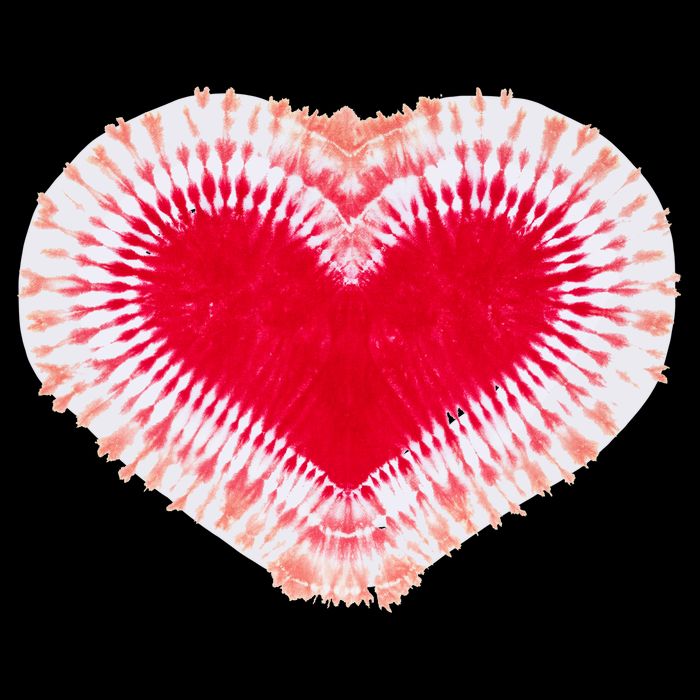Red & Pink Heart Tie Dye Valentines Day Kids Tie-Dye T-Shirt