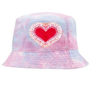 Red & Pink Heart Tie Dye Valentines Day Tie-Dyed Bucket Hat