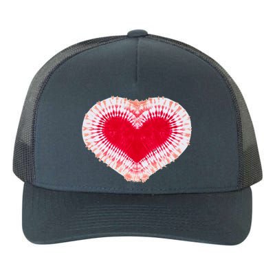 Red & Pink Heart Tie Dye Valentines Day Yupoong Adult 5-Panel Trucker Hat