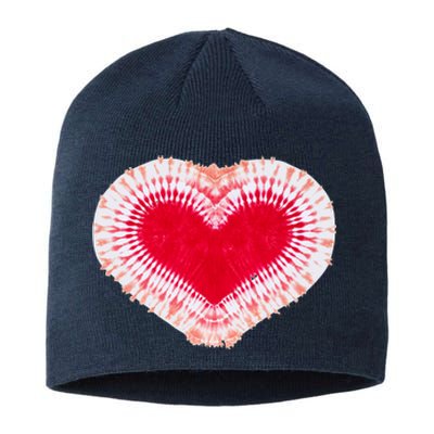 Red & Pink Heart Tie Dye Valentines Day Sustainable Beanie