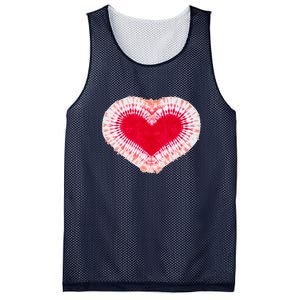 Red & Pink Heart Tie Dye Valentines Day Mesh Reversible Basketball Jersey Tank