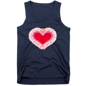 Red & Pink Heart Tie Dye Valentines Day Tank Top