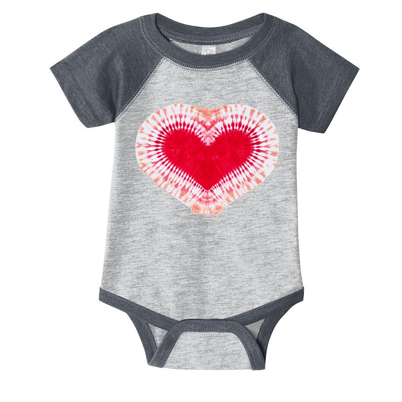 Red & Pink Heart Tie Dye Valentines Day Infant Baby Jersey Bodysuit