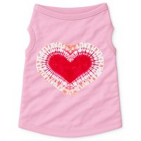 Red & Pink Heart Tie Dye Valentines Day Doggie Tank