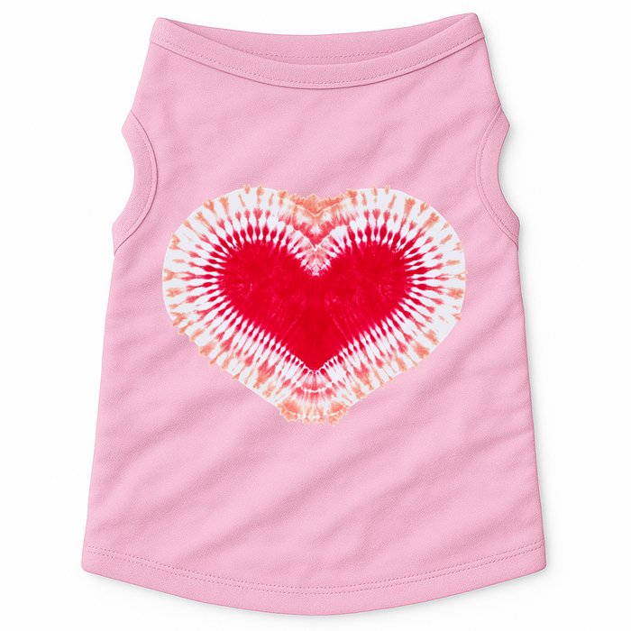 Red & Pink Heart Tie Dye Valentines Day Doggie Tank