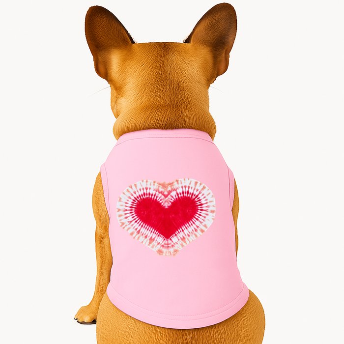 Red & Pink Heart Tie Dye Valentines Day Doggie Tank