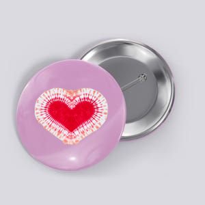 Red & Pink Heart Tie Dye Valentines Day Button