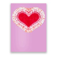 Red & Pink Heart Tie Dye Valentines Day Poster