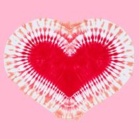 Red & Pink Heart Tie Dye Valentines Day Toddler Long Sleeve Shirt