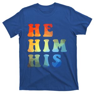 Rainbow Pronouns He Him His Straight Against Hate Retro Gift T-Shirt