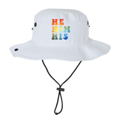 Rainbow Pronouns He Him His Straight Against Hate Retro Gift Legacy Cool Fit Booney Bucket Hat