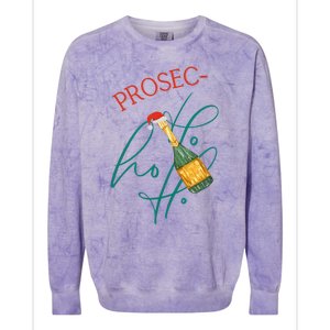 Retro Prosec Ho Ho Ho Funny Presecco Christmas Vacation Great Gift Colorblast Crewneck Sweatshirt