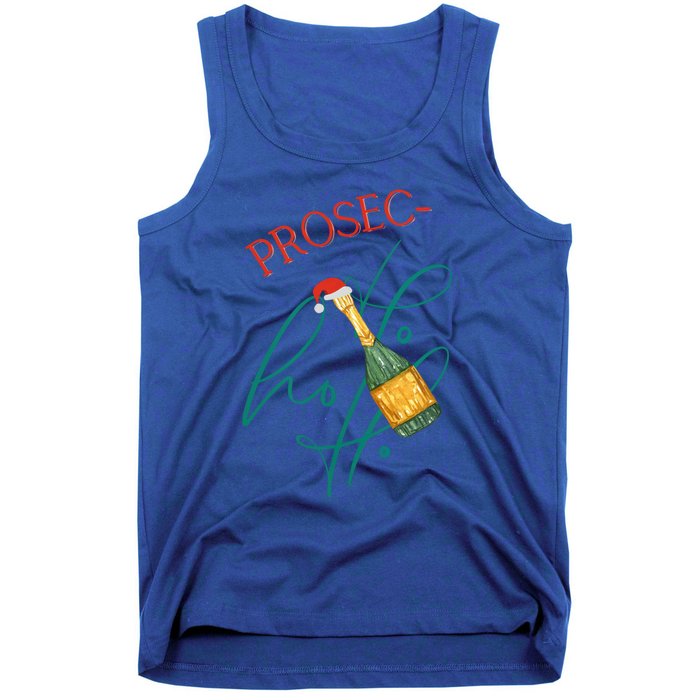 Retro Prosec Ho Ho Ho Funny Presecco Christmas Vacation Great Gift Tank Top