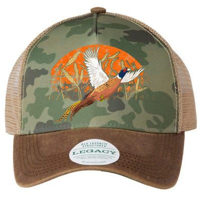 Ringneck Pheasant Hunting Upland Bird Hunter Grain Field Legacy Tie Dye Trucker Hat