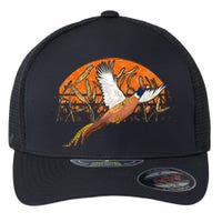 Ringneck Pheasant Hunting Upland Bird Hunter Grain Field Flexfit Unipanel Trucker Cap