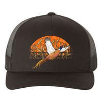 Ringneck Pheasant Hunting Upland Bird Hunter Grain Field Yupoong Adult 5-Panel Trucker Hat