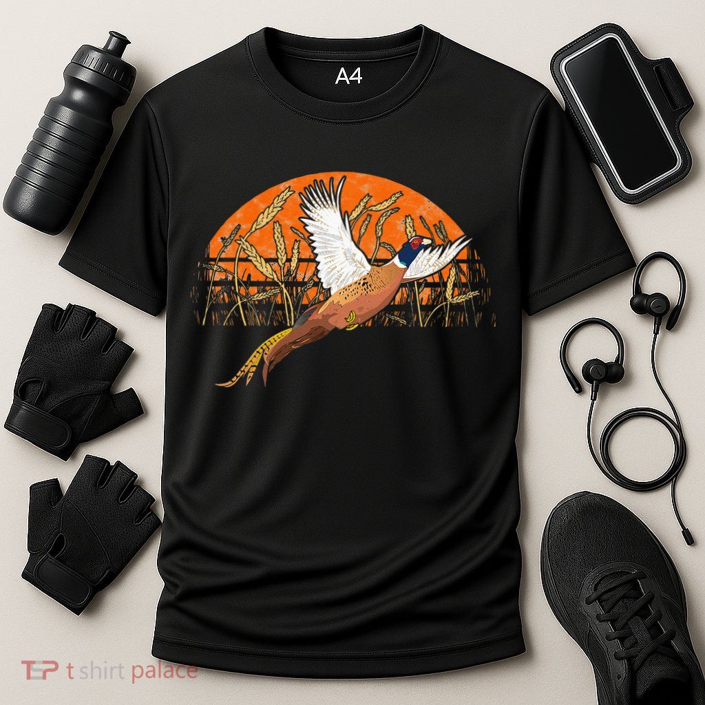 Ringneck Pheasant Hunting Upland Bird Hunter Grain Field Performance Shirt