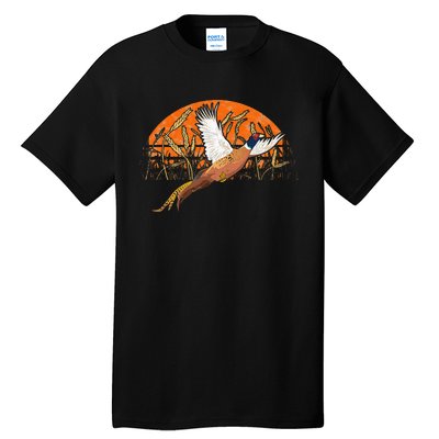 Ringneck Pheasant Hunting Upland Bird Hunter Grain Field Tall T-Shirt