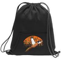 Ringneck Pheasant Hunting Upland Bird Hunter Grain Field Sweatshirt Cinch Pack Bag