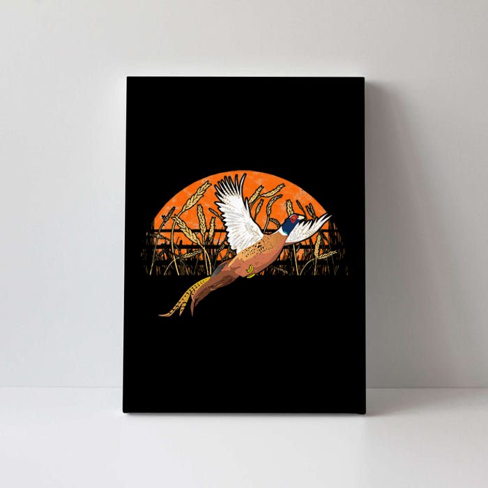 Ringneck Pheasant Hunting Upland Bird Hunter Grain Field Canvas