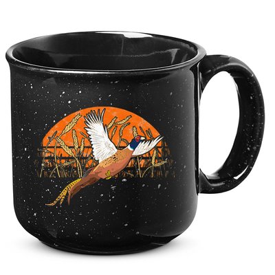 Ringneck Pheasant Hunting Upland Bird Hunter Grain Field 15oz Campfire Ceramic Mug