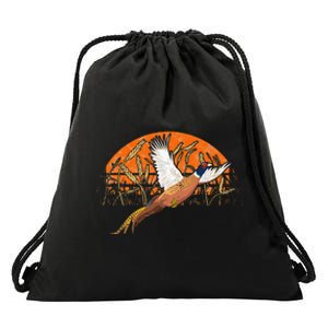 Ringneck Pheasant Hunting Upland Bird Hunter Grain Field Drawstring Bag