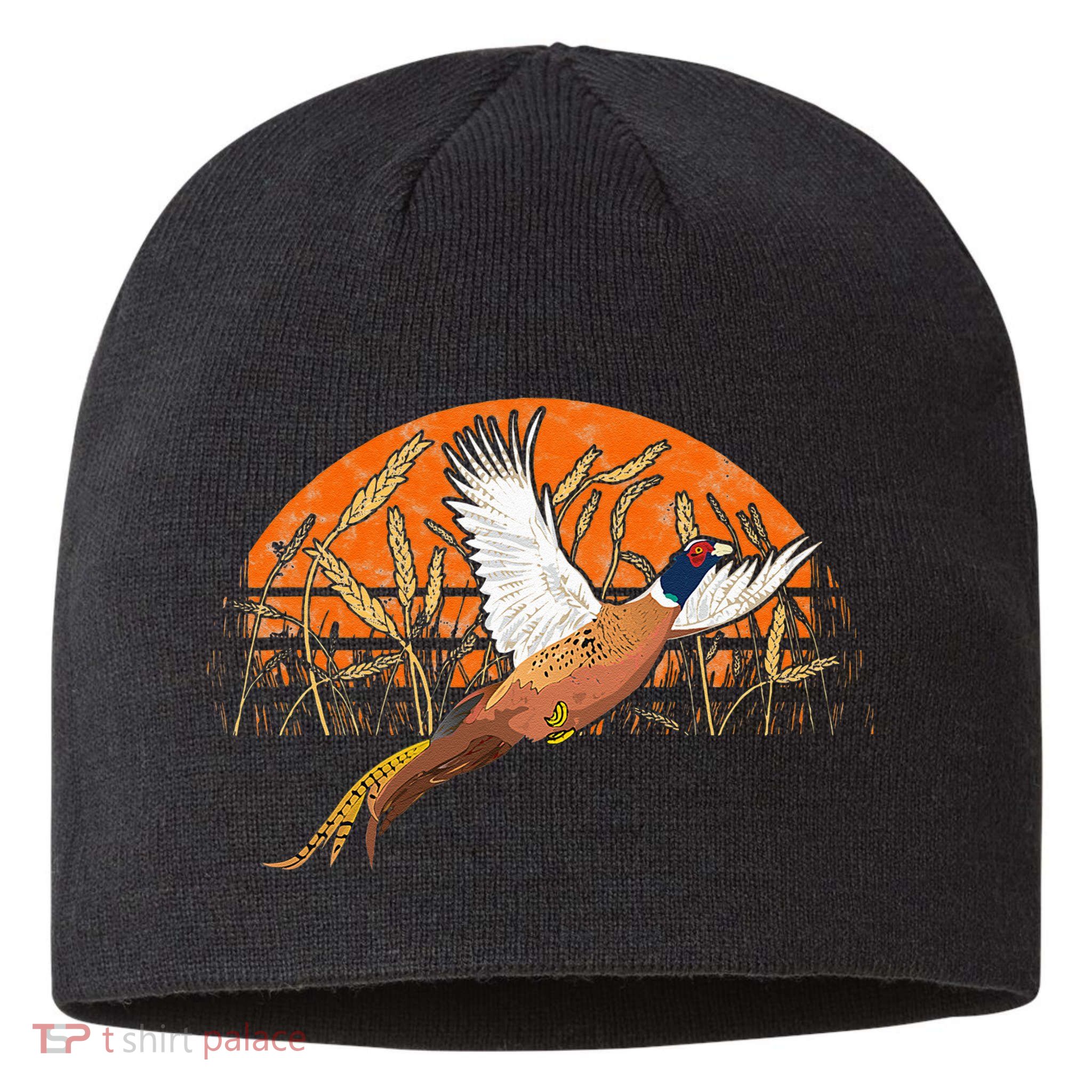 Ringneck Pheasant Hunting Upland Bird Hunter Grain Field Sustainable Beanie