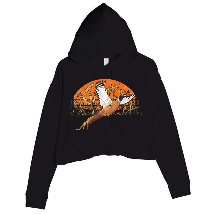 Ringneck Pheasant Hunting Upland Bird Hunter Grain Field Crop Fleece Hoodie