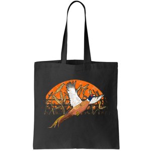 Ringneck Pheasant Hunting Upland Bird Hunter Grain Field Tote Bag