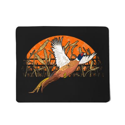 Ringneck Pheasant Hunting Upland Bird Hunter Grain Field Mousepad