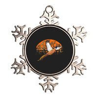 Ringneck Pheasant Hunting Upland Bird Hunter Grain Field Metallic Star Ornament