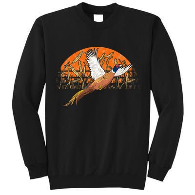 Ringneck Pheasant Hunting Upland Bird Hunter Grain Field Tall Sweatshirt