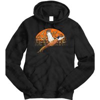 Ringneck Pheasant Hunting Upland Bird Hunter Grain Field Tie Dye Hoodie