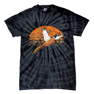 Ringneck Pheasant Hunting Upland Bird Hunter Grain Field Tie-Dye T-Shirt