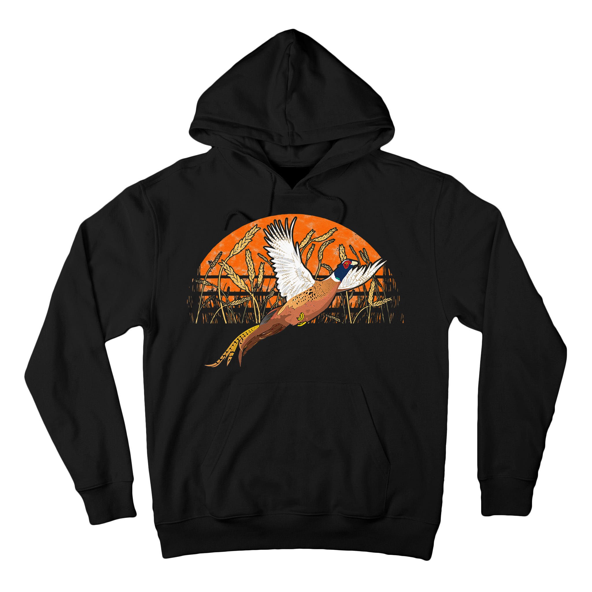 Ringneck Pheasant Hunting Upland Bird Hunter Grain Field Tall Hoodie