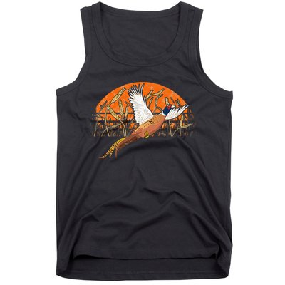 Ringneck Pheasant Hunting Upland Bird Hunter Grain Field Tank Top