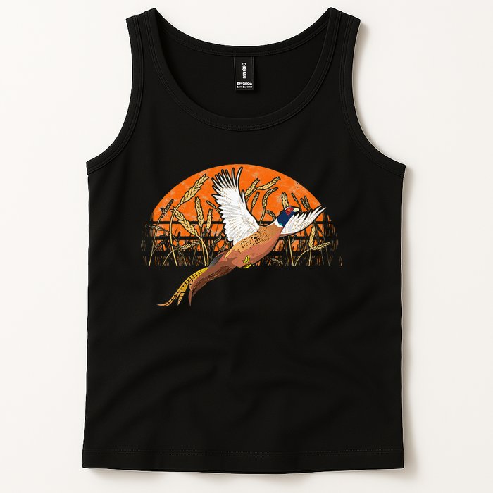 Ringneck Pheasant Hunting Upland Bird Hunter Grain Field Tank Top