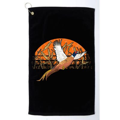 Ringneck Pheasant Hunting Upland Bird Hunter Grain Field Golf Towel