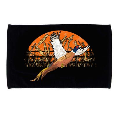 Ringneck Pheasant Hunting Upland Bird Hunter Grain Field Microfiber Hand Towel