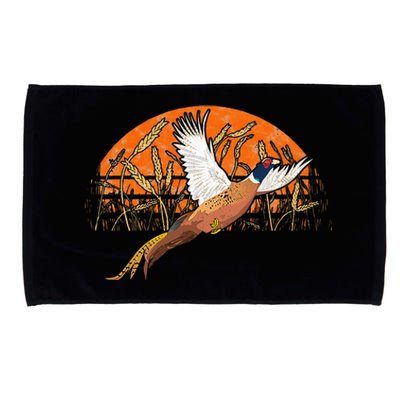 Ringneck Pheasant Hunting Upland Bird Hunter Grain Field Microfiber Hand Towel