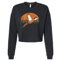 Ringneck Pheasant Hunting Upland Bird Hunter Grain Field Cropped Pullover Crew