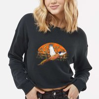 Ringneck Pheasant Hunting Upland Bird Hunter Grain Field Cropped Pullover Crew